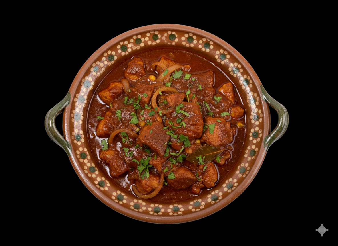 Adobo de puerco con salsa de chiles